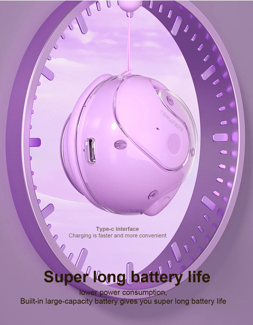 Hanyx Translator Earbuds (Purple) – Fluent by Design Breaking Language Barriers with Your Voice Across the World